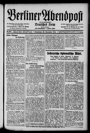 Berliner Abendpost vom 30.11.1912