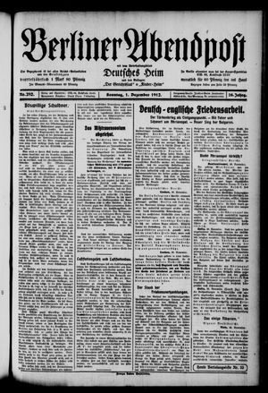 Berliner Abendpost vom 01.12.1912