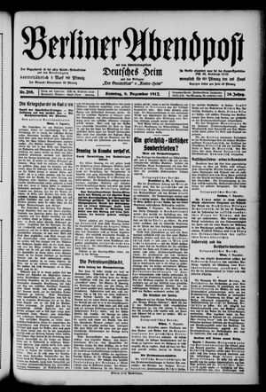 Berliner Abendpost vom 08.12.1912