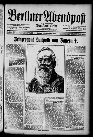 Berliner Abendpost vom 13.12.1912