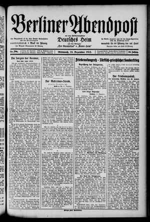 Berliner Abendpost vom 18.12.1912