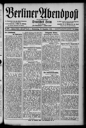 Berliner Abendpost vom 19.12.1912