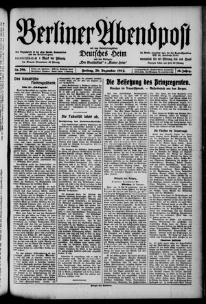 Berliner Abendpost vom 20.12.1912