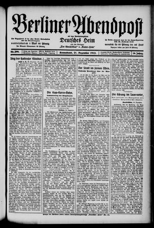 Berliner Abendpost on Dec 21, 1912