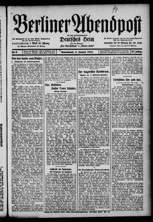 Berliner Abendpost vom 04.01.1913