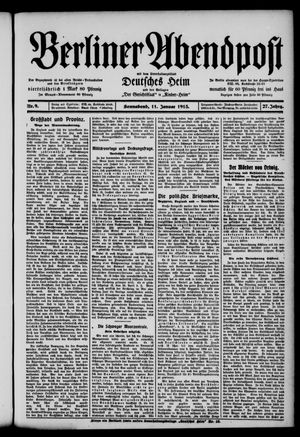 Berliner Abendpost vom 11.01.1913