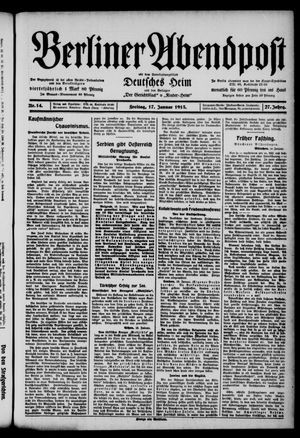 Berliner Abendpost vom 17.01.1913
