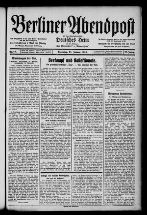 Berliner Abendpost on Jan 21, 1913