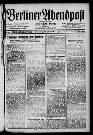 Berliner Abendpost vom 23.01.1913