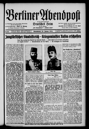 Berliner Abendpost vom 25.01.1913