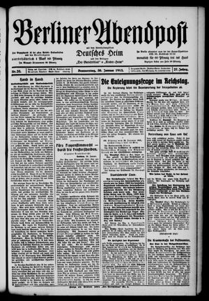 Berliner Abendpost vom 30.01.1913