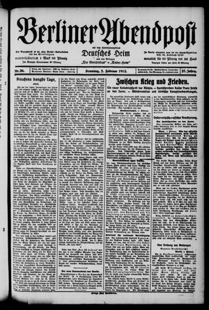 Berliner Abendpost vom 02.02.1913