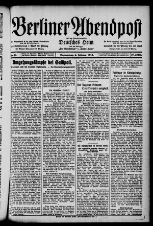 Berliner Abendpost on Feb 6, 1913