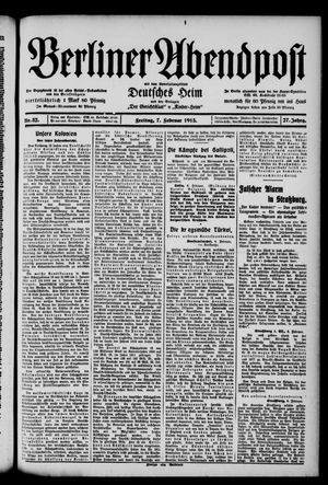 Berliner Abendpost vom 07.02.1913