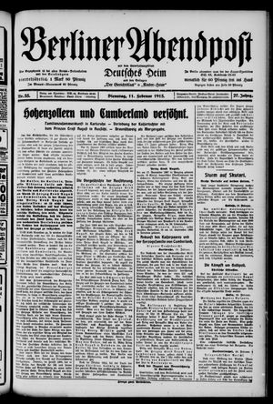 Berliner Abendpost vom 11.02.1913