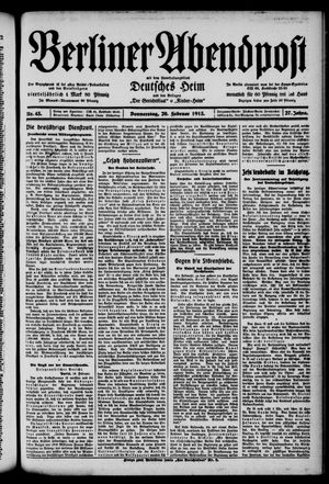 Berliner Abendpost vom 20.02.1913