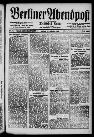 Berliner Abendpost vom 21.02.1913