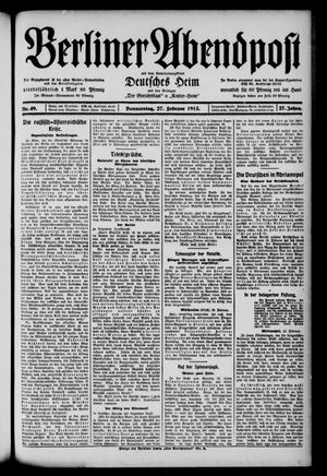 Berliner Abendpost on Feb 27, 1913
