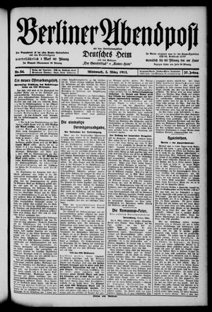 Berliner Abendpost on Mar 5, 1913