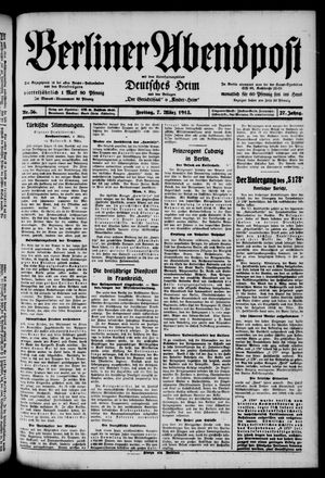 Berliner Abendpost vom 07.03.1913