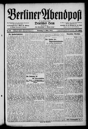 Berliner Abendpost vom 09.03.1913