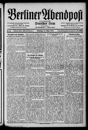 Berliner Abendpost vom 18.03.1913