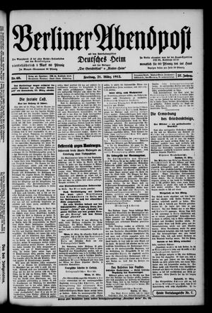 Berliner Abendpost vom 21.03.1913