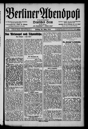 Berliner Abendpost vom 28.03.1913