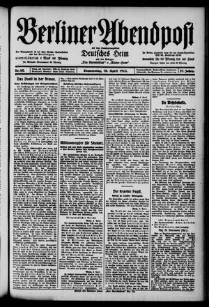 Berliner Abendpost vom 10.04.1913