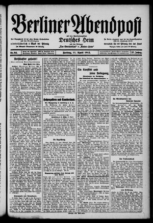 Berliner Abendpost vom 11.04.1913
