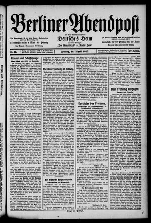 Berliner Abendpost on Apr 18, 1913