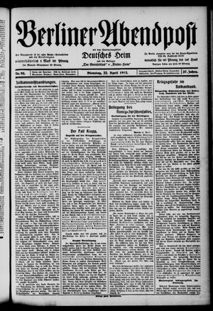 Berliner Abendpost on Apr 22, 1913