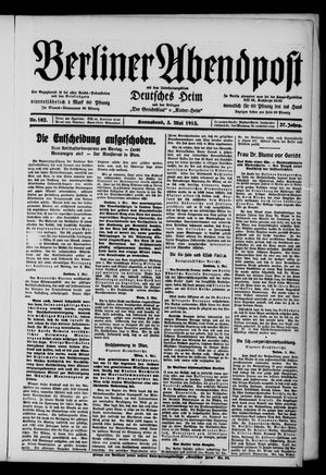 Berliner Abendpost vom 03.05.1913