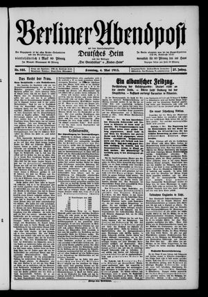 Berliner Abendpost vom 04.05.1913