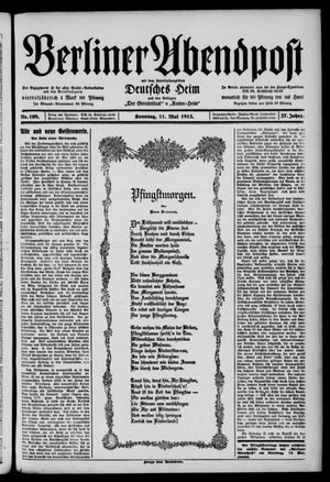 Berliner Abendpost vom 11.05.1913
