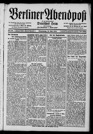 Berliner Abendpost vom 15.05.1913