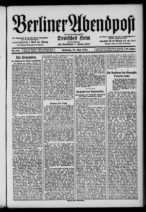 Berliner Abendpost vom 18.05.1913