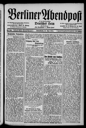 Berliner Abendpost vom 31.05.1913