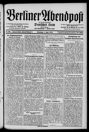 Berliner Abendpost vom 01.06.1913