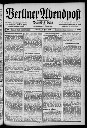 Berliner Abendpost vom 03.06.1913