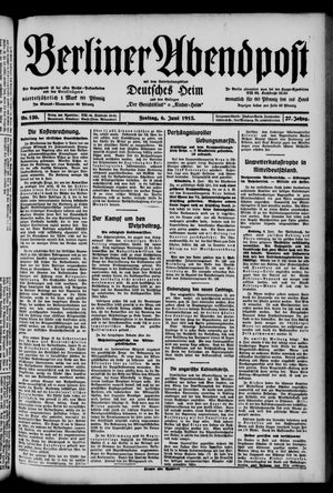 Berliner Abendpost vom 06.06.1913