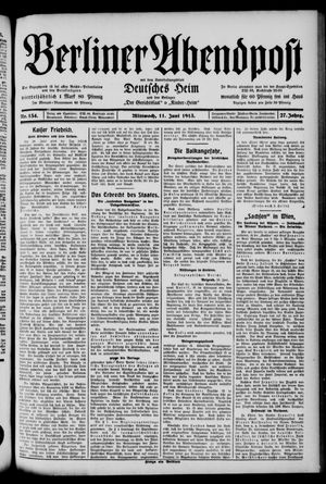 Berliner Abendpost vom 11.06.1913