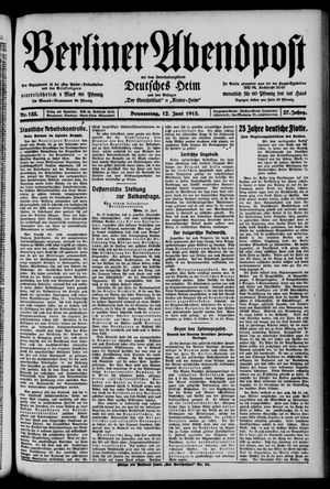 Berliner Abendpost on Jun 12, 1913