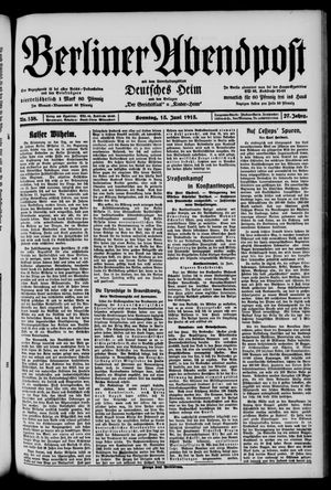 Berliner Abendpost vom 15.06.1913