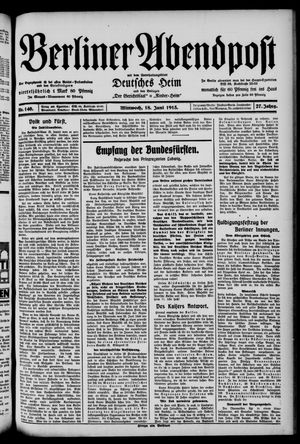 Berliner Abendpost vom 18.06.1913