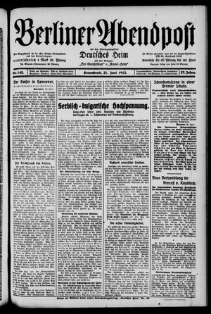 Berliner Abendpost vom 21.06.1913