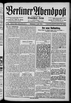 Berliner Abendpost vom 02.07.1913