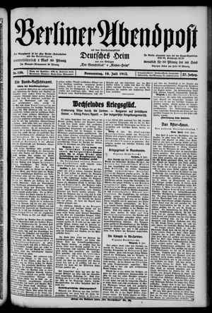 Berliner Abendpost on Jul 10, 1913
