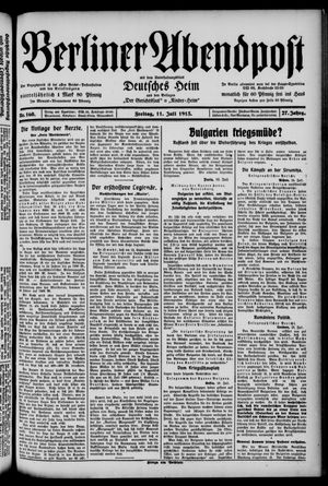 Berliner Abendpost vom 11.07.1913