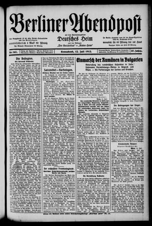 Berliner Abendpost vom 12.07.1913